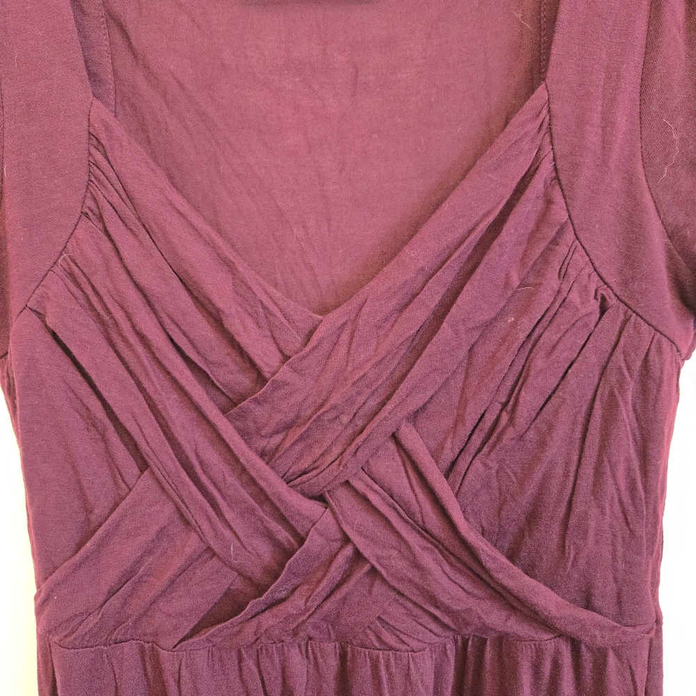 Deletta Brand Medium Rich Purple Midi Dress, Jersey, Sweetheart Neckline - Picture 3 of 4